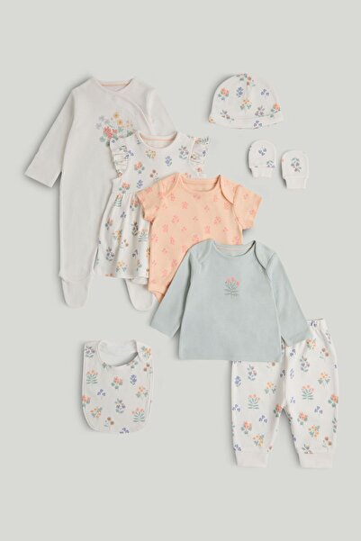 MOTHERCARE طقم هدايا مكون من 8 قطع مزين بالزهور