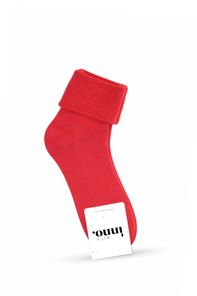 Inno Женски зимни дебели термо чорапи, без ластик, накъдрени