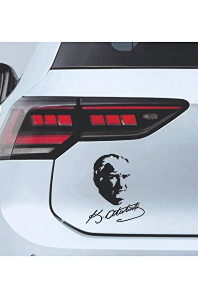 Kurt Reklam Dünyası Atatürk Sticker - Oto Sticker - Araba Sticker - Araç Stic...