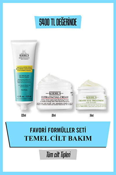 Kiehl's Avokado Göz Kremi, Ultra Nemlendirici Ve Acne Paste 3'lü Seti Set