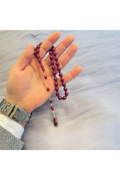 AURA STONE سبحة من حجر الأوراستون العنبري المضغوط
