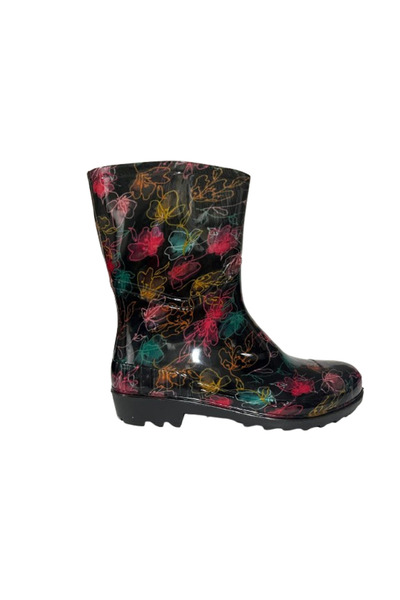 Emek Жіночі короткі садові дощові чоботи з фіолетовим візерунком, 23 см emk52108
