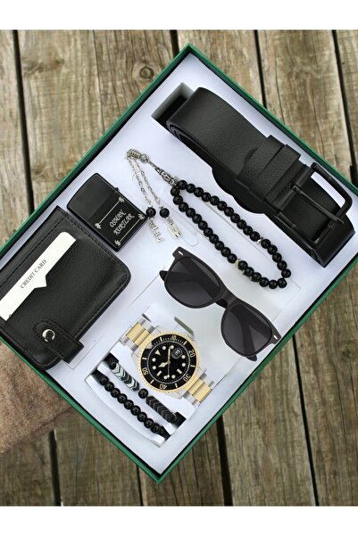 wesscollection Erkek Kol Saati Hediye Seti Çelik Kordon Saat Cüzdan Kemer Göz...