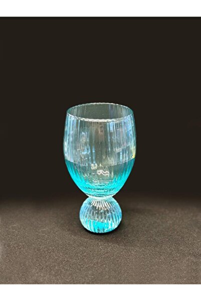 ROY KING TURKUAZ AYAKLI 6'LI KRİSTAL CAM BARDAK 200ML