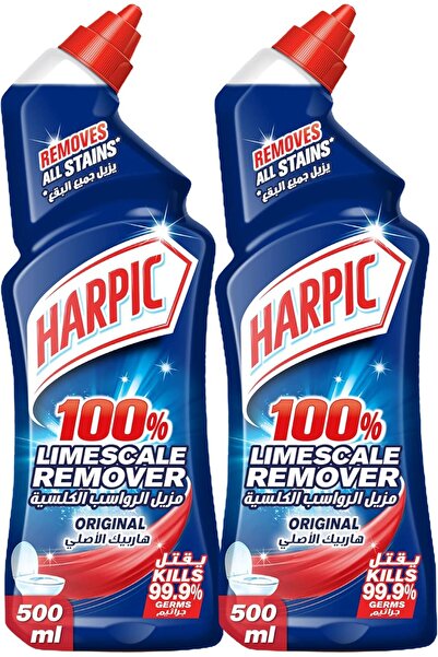 Harpic منظف ​​المراحيض الأصلي، مزيل الترسبات الكلسية بنسبة 100%، 500 مل