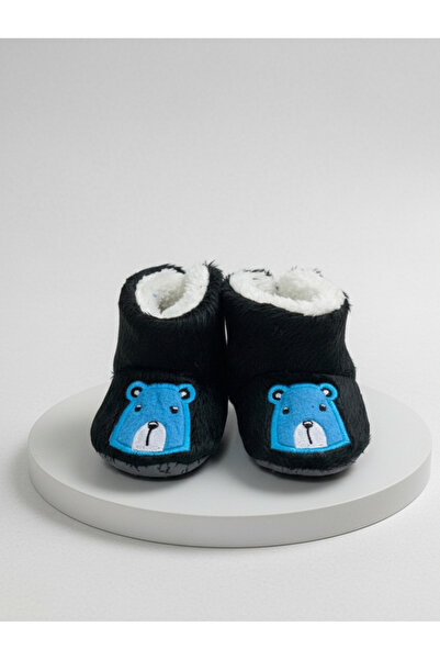 YusGos Cizme de casă unisex cu talpă anti-alunecare, din pluș, cu broderie cu...