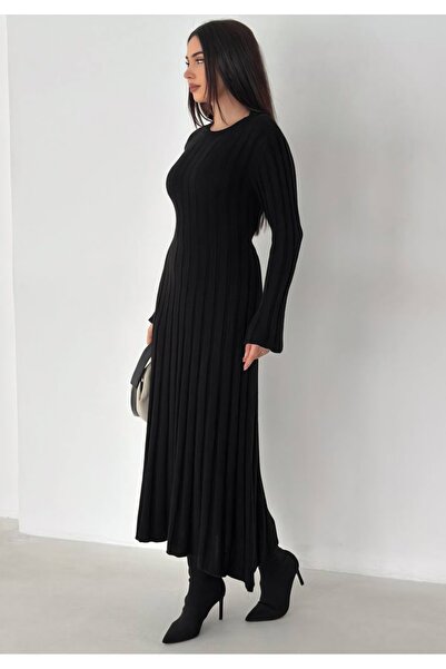 Noa&Noa Μακρύ πλεκτό φόρεμα με ραβδώσεις