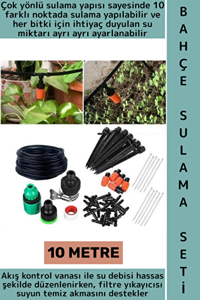 Wintoup Set practic de sistem de irigare de 10 metri din plastic rezistent pe...