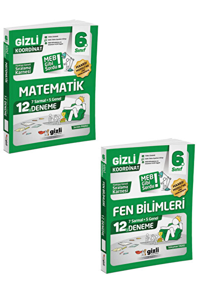 Efsane Yayınları 6.Sınıf Gizli Yayınları Matematik + Fen Bilimleri 12 Li Dene...