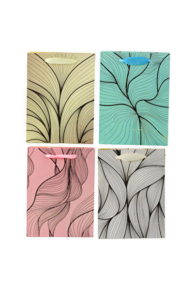 Three top online Gift Bag Wavy Gold Pattern