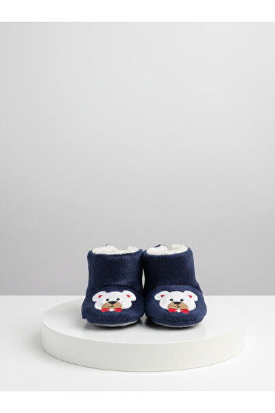 YusGos Cizme de casă unisex cu talpă anti-alunecare, din pluș, cu broderie cu...