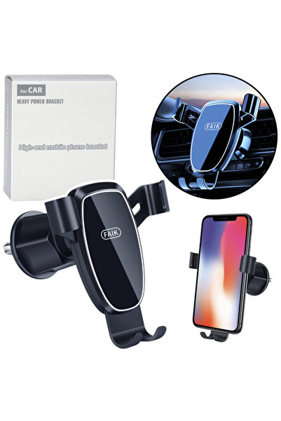 FAİK Βάση τηλεφώνου αυτοκινήτου Gravity για αεραγωγό μαύρο
