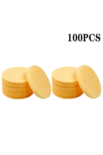 Choice12 أصفر - 100 قطعة، 50-1000 قطعة، إسفنجة غسول الوجه المضغوطة، إسفنجة غس...