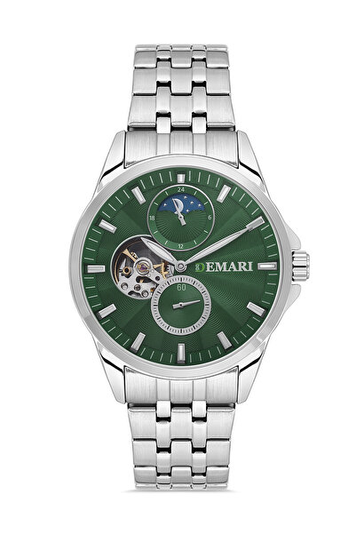 DEMARİ Automatic Men's Wristwatch - Steel Band, Green Dial Dm-00101G-A10