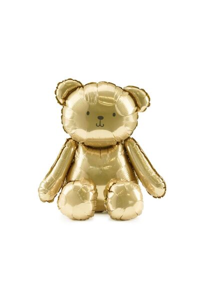 Party Kits Teddy Bear Foil Balloon Gold