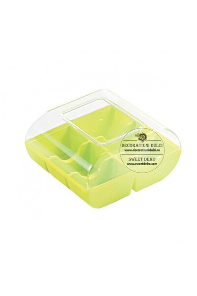 Decoratiuni Dulci Suport cu baza verde deschis pentru 6 macarons | macado