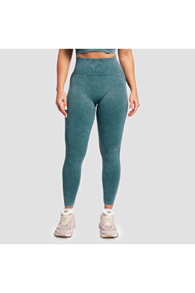 GymBeam Colanți fără cusături pentru femei, culoare petrol