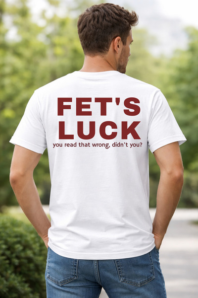 Gymmag Tricou alb cu mesaj ironic subtil, design tipografic contemporan