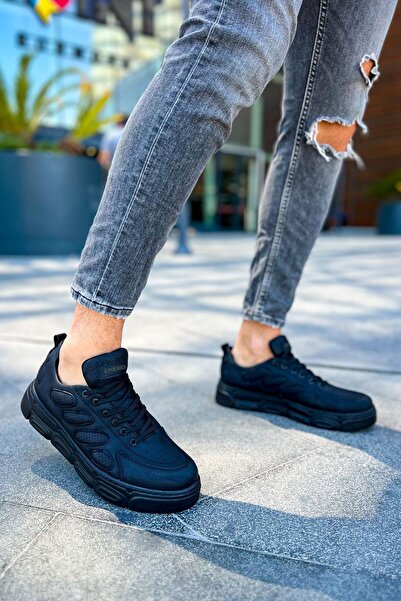 Mhoda Shoes RLX-105 Cronus Ανδρικά αθλητικά παπούτσια με κορδόνια CST - Μαύρο