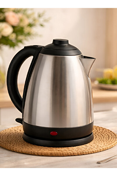 TOSCANA U 1500W 1.8L Stainless Steel Electric Kettle with Rotating Base, Heat...