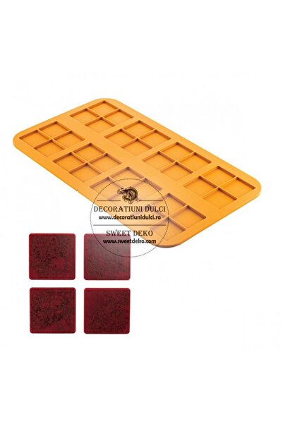 Decoratiuni Dulci Mulaj decor patratele, quadrato 4.0 Silikomart
