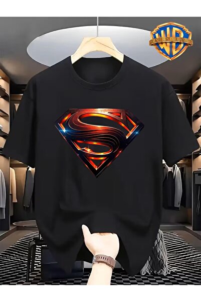 oneagılyazı Warner Bros Official Superman Logo T-Shirt - Featuring Superman E...
