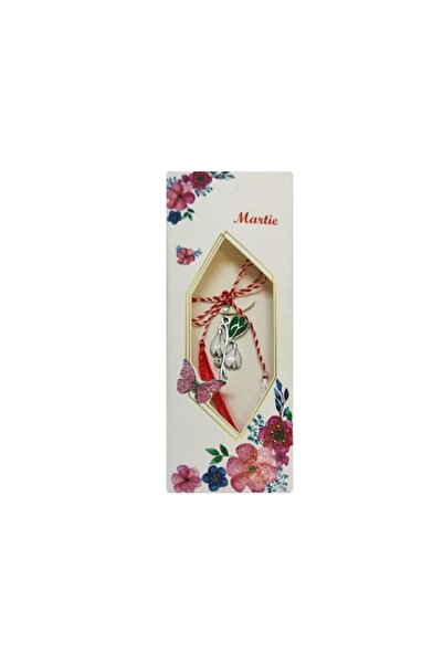 OEM Set of 6 Martisoare Ghiocel, White-Green Enamel