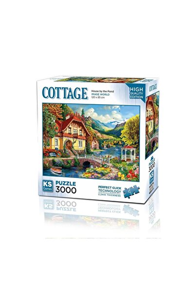Ks Puzzle لغز 23015 House By The Pond - 3000 قطعة