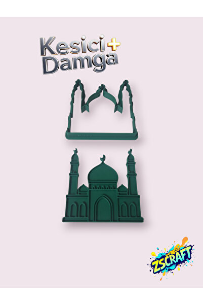 zscraft Camii Kurabiye, Şeker Hamuru Kalıbı Damga+Kesici