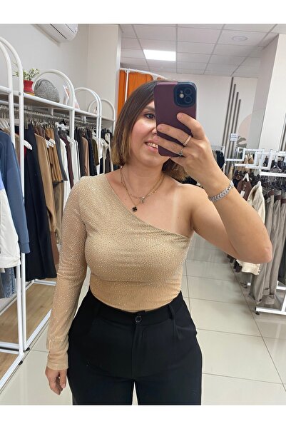 MODA tek omuz bluz