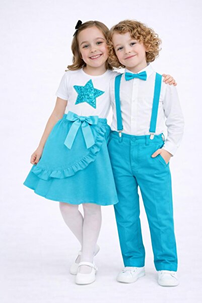 Kuraff Giyim 23 April 29 October Girls' Suit - Boys' Suit Show Combination