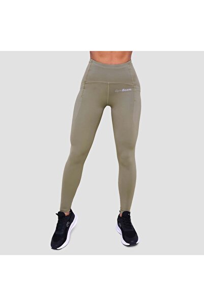 GymBeam Colanți de alergare Pulse pentru femei, cu imprimeu Vetiver