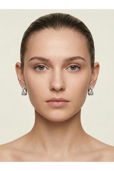 Mutenaura أقراط من الفولاذ المقاوم للصدأ بتصميم X