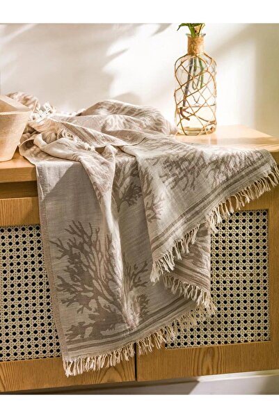 LC Waikiki Πετσέτα Πεσταμάλ με Μπεζ Σχέδιο 90x165 εκ. (S6)