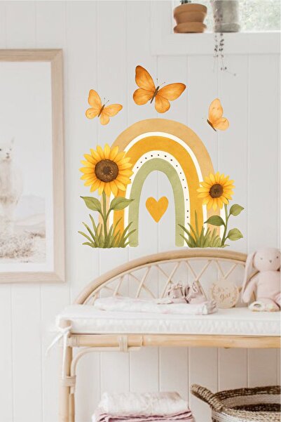Piksel Grafik Sunflower Rainbow Children's Wall Sticker