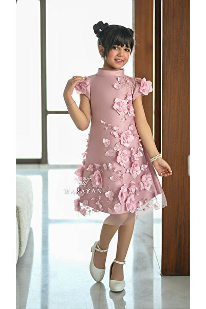 Warazan Girls' floral dress for special occasions