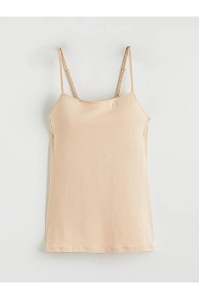 LC Waikiki White U-Neck Strap Women's Covered Tank Top (S6)