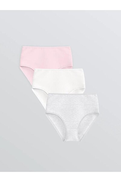 LC Waikiki White High Waist Classic Panties 3-Pack (S6)