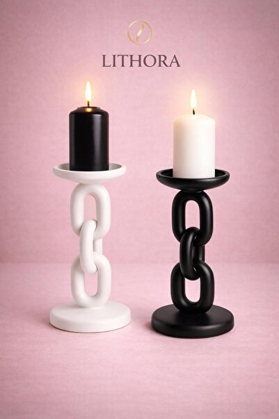 Store LITHORA Zincir Model Dekoratif Mumluk | Şık ve Modern Tasarım