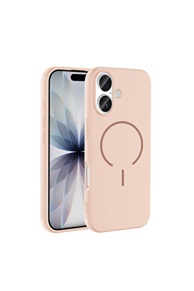 zore iPhone 17 Kılıf M-safe Şarj Özellikli SYS Meta Kapak - Pembe