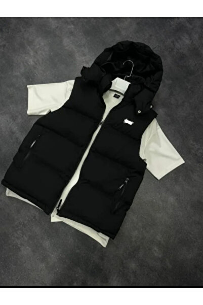 TRS YB GİYİM Şişme Kapşonlu Su Geçirmez Erkek Dolum Yelek