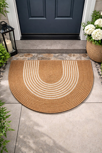 Öz-Tex Home Straw, Jute, Cotton, Doormat, Bohemian Style Doormat, Washable Do...