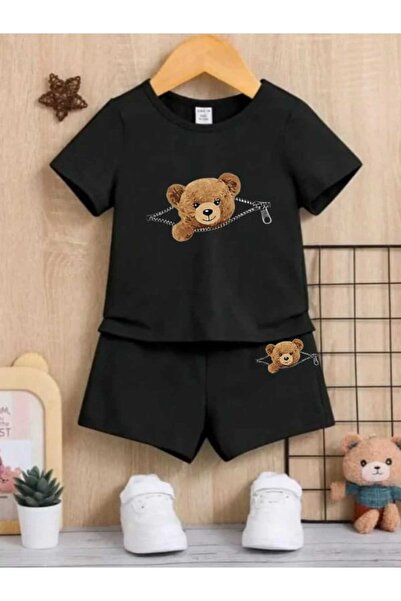 Nice Clothes Παιδικό Σετ Φόρμας με Κουκούλα UNISEX BEAR PRINT