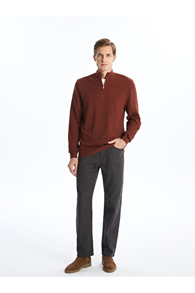 LC Waikiki LCWAIKIKI بنطال تشينو كلاسيكي للرجال - أنثراسايت، مقاس مريح