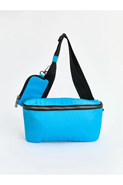 LC Waikiki Blue Zippered Women's Shoulder Bag (S6)