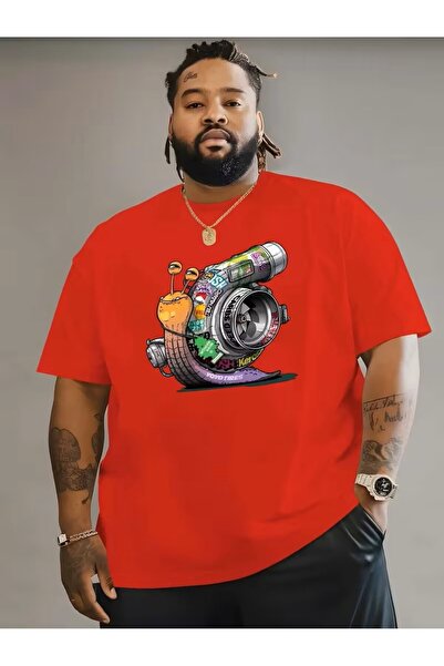 oneagılyazı Loose-Fit Short Sleeves, Shiny Snail and Bird Print, Turbocharged...