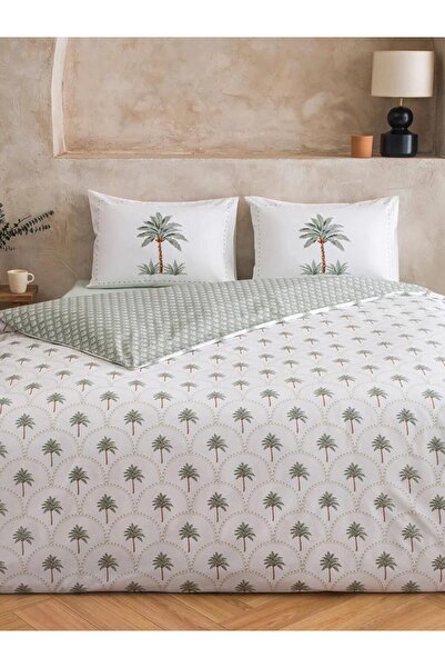 LC Waikiki Set de husă de pilotă dublă cu model mixt de palmieri (S6)