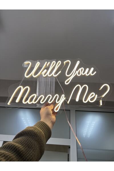 ORGANİZASYON AVM Neon tabela will you marry me