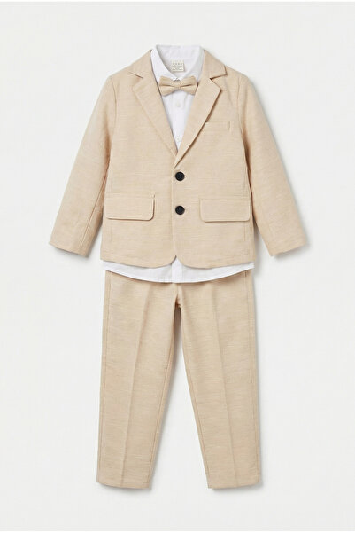 Magu Boys' Classic Suit with Cotton Jacket (4 Pieces)