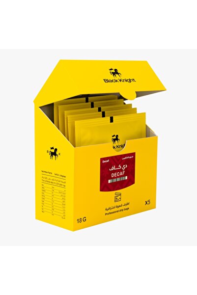 Black Knight محمصة بلاك نايت - ديكاف منزوع الكافيين 5 أظرف 90 جرام